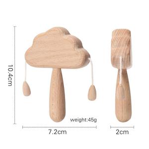 Juguetes de madera para bebés al por mayor: Sonajeros de nubes, sonajeros de mano para bebés, juguetes de entrenamiento para el agarre de niños - Product Image 5