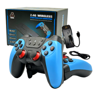 Control Remoto Inalámbrico 2.4G con Joystick para Dos Jugadores, para Simulador de PC, Android Box, Televisión Inteligente, Consola de Juegos