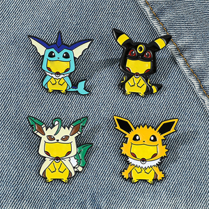 Yüksek kaliteli toplu Anime emaye Pin sevimli Elf Eevee yaka Pin özel logo yumuşak emaye pimleri - Product Image 3