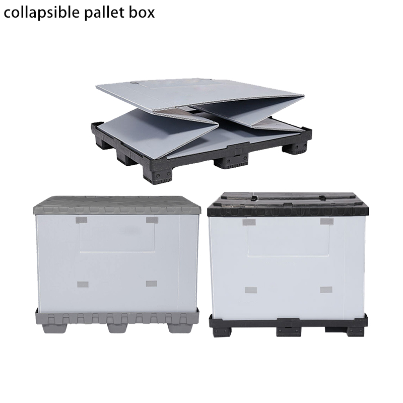 Оптовая продажа, пластиковые автомобильные большие складные контейнеры с крышками, индивидуальная Автомобильная складная пластиковая коробка для поддонов