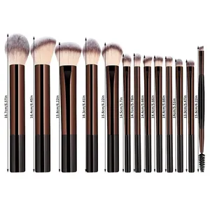 Set de 13 Brochas de Maquillaje para Base, Corrector, Polvo, Sombra de Ojos, Colorete, Brocha Kabuki para Difuminar, Herramienta Cosmética de Belleza Facial - Product Image 6