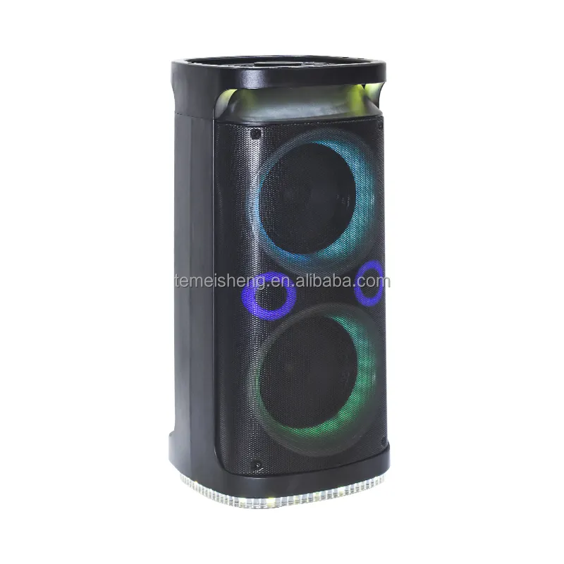 DOUBLE 8 Inch Powered 200W DJ Speaker Bass Active Party Speaker Wireless boombox Karaoke PartyBox 310 speaker with LED lights