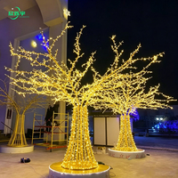 Kommerzielle Festival-Dekoration 3D Weihnachts-Feiertagsskulptur LED-Beleuchtete Baumzweige Motiv-Lichter