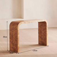 Console de contrôle d'entrée en bois de bouleau massif durable de style moderne français, pour hall d'hôtel, couloir, présentoir de produits, chambre à coucher créative