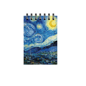 Monet Van Gogh koil garis Horizontal, <span class=keywords><strong>Notebook</strong></span> saku portabel kreatif, <span class=keywords><strong>Notebook</strong></span> kata siswa A7 - Product Image 5