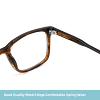 Haute qualité 2025 tendance carré acétate cadre optique épais cadre optique prêt Stock