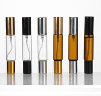Flacon de parfum double tête 10 ml en gros, vaporisateur et roll-on 2-en-1, flacon en verre à bille pour sous-conditionnement, échantillon gratuit