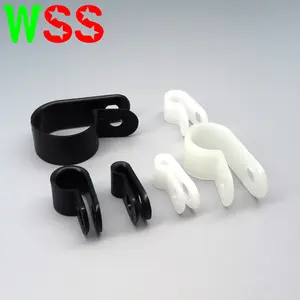 Colliers de serrage pour câbles, pinces, Type R, en plastique et Nylon, ajustables, support rond, 50 pièces