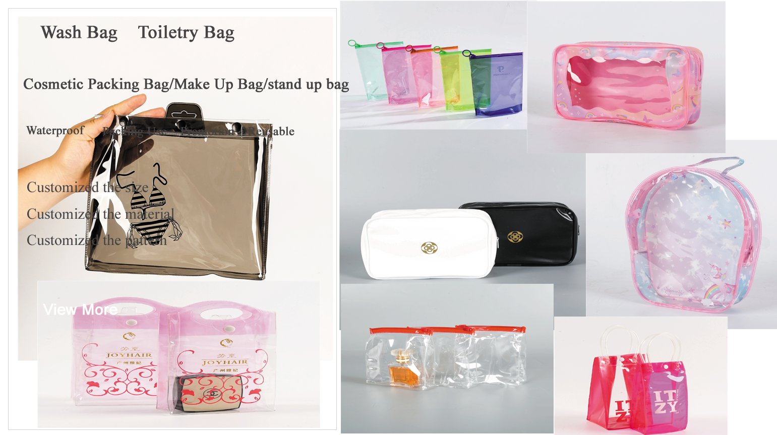 Custom Logo Printing PVC Frosted Swimwear Clothing Zip lockk Plastic Packaging Bag Slider Zipper Pouch