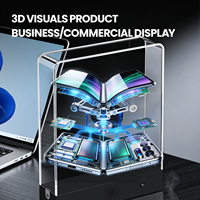 Ventilador Publicitario con Holograma 3D AZMAX, Pantalla LED Promocional Comercial, Señalización Digital Futura y Pantallas Programables para Tiendas