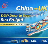 Expédition LCL économique de Chine vers le Royaume-Uni, fret maritime porte-à-porte, service logistique rentable, DDP, transit en 30-45 jours, assurance.