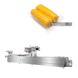 Máquina automática de envasado al vacío de termoformado Máquina de envasado al vacío selladora de película elástica para maíz - Product Image 1