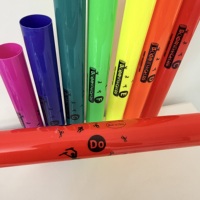 Colorful 8-Tone Bassoon Orff Octave Educational Plastic Instrument with Rope for Kids' Enlightenment