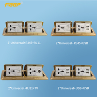 Tomacorriente Eléctrico Retráctil Universal de Fábrica con Múltiples Salidas de Piso, Datos RJ45, NFC y SDK, 10A