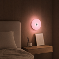 Lampe de table LED créative minimaliste rechargeable à intensité variable, lumière à 3 couleurs, contrôle par induction, lampe murale/de table 2-en-1 pour chambre à coucher