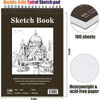 Carnet de croquis miniature pour enfants, reliure spirale, 200 pages, 9 x 12 pouces, papier blanc épais, cadeau, livre d'images