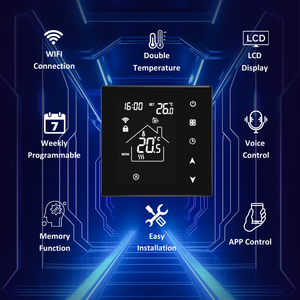 Thermostat de connexion Wifi RS485 Modbus pour thermostat de <span class=keywords><strong>chauffage</strong></span> <span class=keywords><strong>électrique</strong></span> de pièce avec thermostat de mode de programme de 6 périodes par jour - Product Image 2