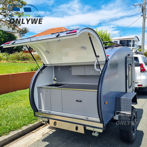 ONLYWE CARAVANE TEARDROP 2 PERSONNES MINI REMORQUE GRANDE QUALITÉ CARAVANE TEARDROP BLANCHE AVEC CERTIFICAT CE - Product Image 2