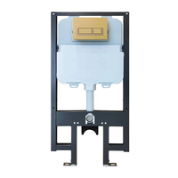 Toilette FS1001-G à double chasse suspendue au mur Citerne dissimulée F5080 Actionneur de plaque de chasse blanche Panneau poussoir Mur de citerne de salle de bain
