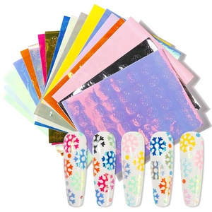 Autocollants pour les ongles, 16 couleurs, décalcomanies, en feuille d'érable, de neige, pour l'<span class=keywords><strong>hiver</strong></span>, décoration, Art des ongles, nouvelle collection - Product Image 5