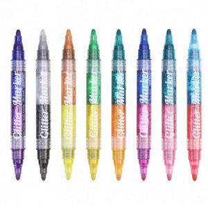 Oferta Especial: Juego de 8 Rotuladores Metálicos de Doble Punta con Brillo, 16 Colores, para Libros de Colorear Infantiles y Proyectos de Arte - Product Image 5