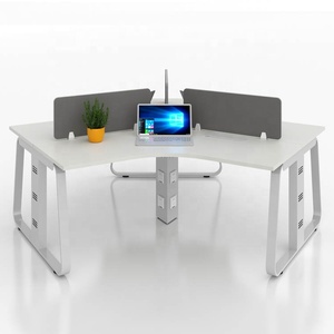 Viersitzer-büro-computer-schreibtischrahmen mit kabelanschluss - Product Image 4