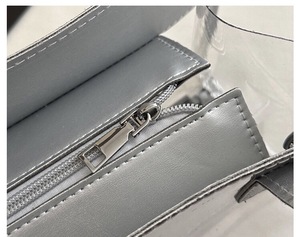 <span class=keywords><strong>Sac</strong></span> à bandoulière grande capacité en PVC pour femme, avec lettres décoratives, fermeture éclair étanche, idéal pour les loisirs, les voyages et le shopping - Product Image 5