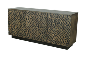 Aparador de Madera de Mango Sólida de Lujo con Diseño Elegante, Múltiples Cajones y Estantes, Amplio Almacenamiento para Comedor - Product Image 4