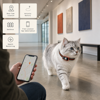 Traceur GPS pour animaux de compagnie G68P, compact et facile à transporter, confortable à porter, suivi de localisation en temps réel, historique des trajets
