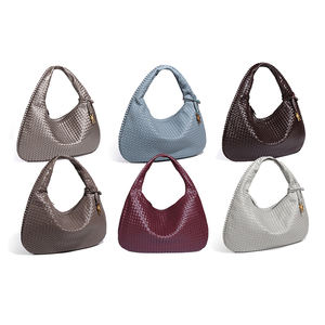 批发大号防水针织包氯丁橡胶编织女式彩色编织迷你手提包海滩斜挎手工包 - Product Image 4