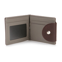 Portefeuille élégant pour homme avec blocage RFID |   Porte-monnaie en cuir PU avec pince à billets et fermeture éclair + fenêtre pour carte d'identité (personnalisable pour promotion d'entreprise)