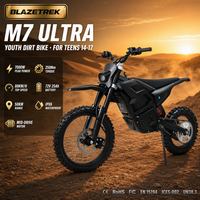 Moto électrique tout-terrain 72V 7000W de crête 250Nm à transmission centrale 25AH Lithium Frein à disque hydraulique pour jeunes adolescents Motocross CE FCC Rohs Fournisseur OEM