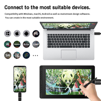 Nueva Tableta Gráfica Digital Huion Kamvas 16 de 15.6 Pulgadas con Pantalla LCD Interactiva y Soporte para Teléfono, Monitor de Dibujo