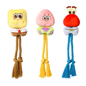 ของเล่นสุนัข Huayuan HOOPET คอลเลคชั่น SpongeBob SquarePants - ของเล่นเชือกทนทานสำหรับกัดแทะและเล่นดึงเชือก ช่วยเสริมสร้างพัฒนาการการกัดแทะ - Product Image 1