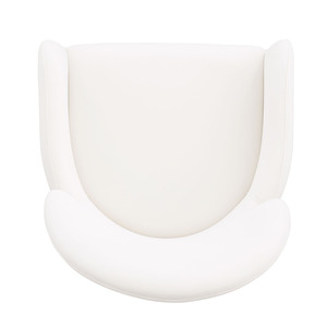 2 chaises modernes convertibles avec accoudoirs, en acier inoxydable finition or mat, en tissu, pour salle à manger, bureau à domicile et hôtel, couleur blanche - Product Image 6