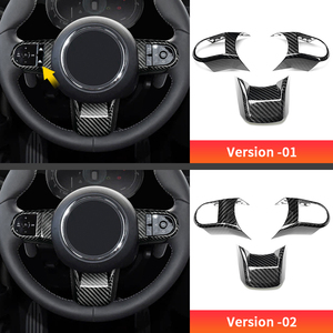 Shasha 2022-2023 Mini F54 F55 F56 碳纤维内饰配件 方向盘装饰框 - Product Image 5