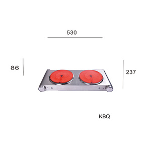 两个燃烧器电热板烹饪炉固体表面CB ce认证家用厨房用具 - Product Image 6