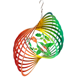 Vente en gros de moulinets à vent cinétiques en <span class=keywords><strong>métal</strong></span> 3D en forme d'<span class=keywords><strong>oiseau</strong></span> colibri, cadeaux, décorations pour la maison et le <span class=keywords><strong>jardin</strong></span> - Product Image 2