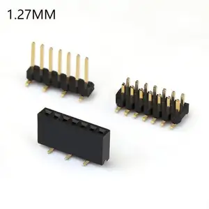 1.27mm Pin Header 2-40pins Male Female Double Single Row Pin Header Smd 1.27 Pitch Pin Header