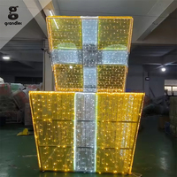Caja de Regalo Navideña LED 3D de Gran Tamaño, Luz LED Personalizada para Exteriores con Motivo Creativo para Paisajes