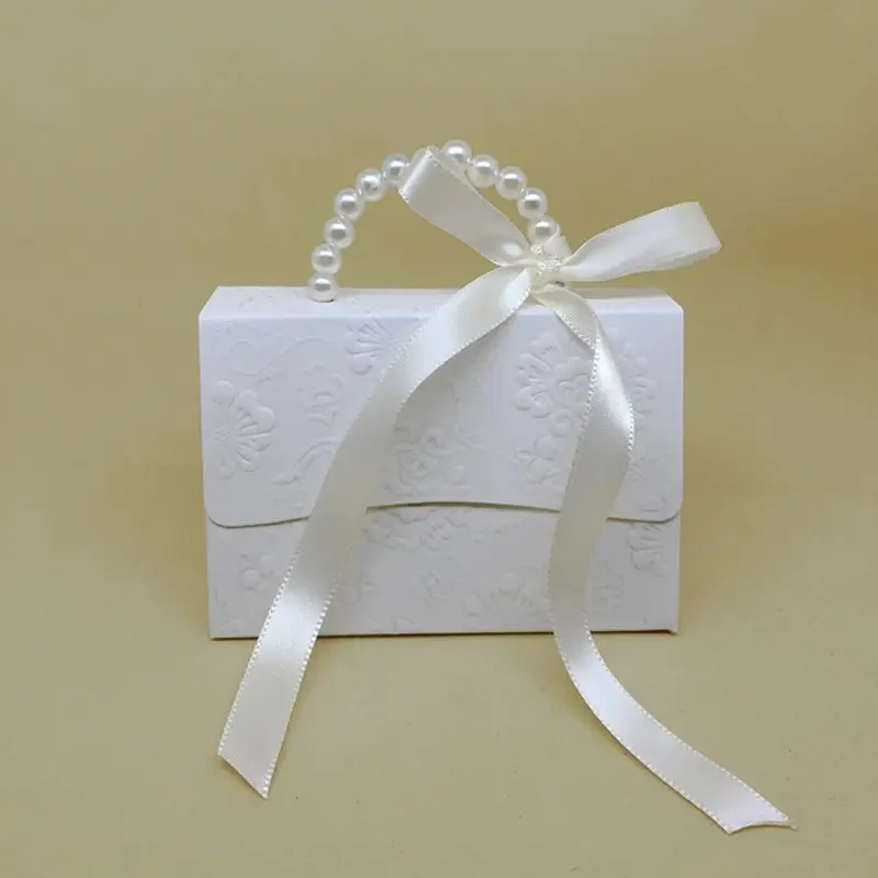 Xách tay bên đám cưới tùy chỉnh món quà nhỏ Kẹo hộp giấy cho đám cưới bên ủng hộ kẹo Hộp quà tặng
