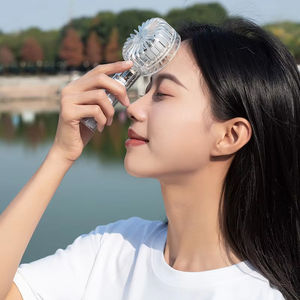 Kipas pendingin udara Mini 2000mAh, kipas pendingin udara genggam sepenuhnya transparan kecil dengan dasar ponsel - Product Image 4