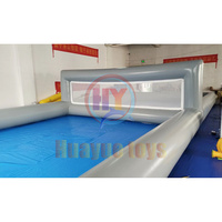 Terrain de volley-ball aquatique gonflable personnalisé en PVC, filet de volley-ball flottant pour piscine avec fond pour le jeu de football de plage