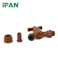Accessoires de tuyaux en PVC IFAN Matériaux de plomberie Robinet de robinet à sens unique en PVC avec buse marron