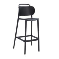 Tabouret de bar empilable moderne en plastique de conception italienne, hauteur de comptoir, pour intérieur/extérieur, salle à manger, usage commercial, salon, école