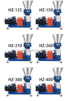 Machine à granulés d'aliments pour animaux de haute qualité, nouvelle, 220V, bleue, capacité de 500 kg/h, haute productivité, garantie 1 an pour la volaille