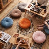Coussin rond solide personnalisé, coussin de chaise créatif avec impression de logo, coussin de canapé-lit en velours citrouille