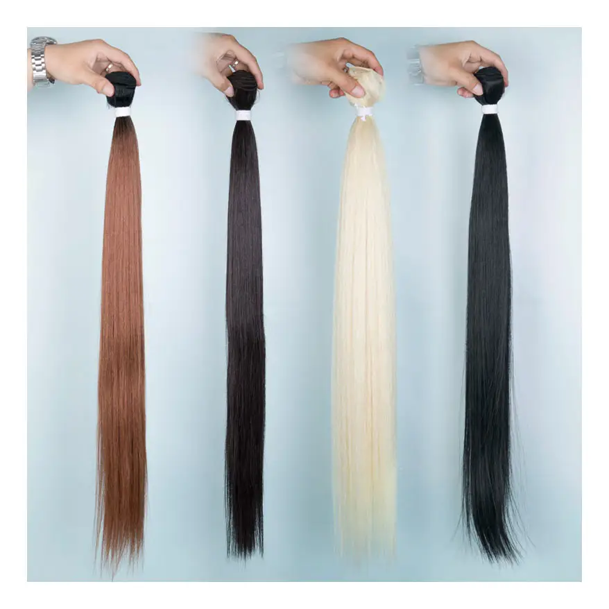 Rebecca high quality wholesale bundles 12 to 36 inches cheap hair Brazilian straight weaving synthetic hair extension for women