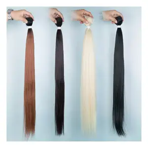 Rebecca High Quality Wholesale Bundles 12 To 36 Inches Cheap Hair Brazilian Straight Weaving Synthetic Hair Extension For Women
