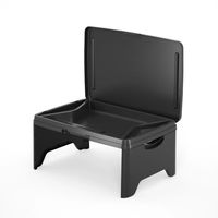 Support de bureau portable ergonomique et pliable, avec grille chauffante en plastique et support suspendu, table pliante polyvalente en métal pour ordinateur portable, pour la maison, la voiture et le camping